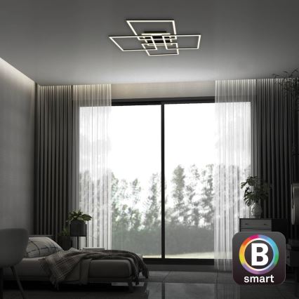 Brilo - LED dimmable ceiling light FRAME LED/50W/230V 2700-6500K 72,4x72,4cm black Wi-Fi Tuya + remote control