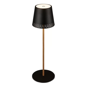 Brilo - KIKI LED Dimmable Rechargeable Touch Outdoor Table Lamp LED/2,6W/5V IP44 2600 mAh Black
