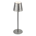 Brilo - KIKI LED Dimmable Rechargeable Touch Outdoor Table Lamp LED/2,6W/5V IP44 2600 mAh Silver