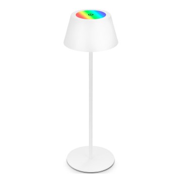 Brilo - KIKI RGB LED Dimmable Rechargeable Touch-sensitive Outdoor Table Lamp LED/2,6W/5V IP44 2600 mAh White