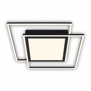 Brilo - LED ceiling light 2xLED/16W/230V + LED/19W 51,5x51,5 cm black