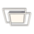 Brilo - LED Ceiling Light 2xLED/16W/230V + LED/19W 51.5x51.5 cm matte chrome