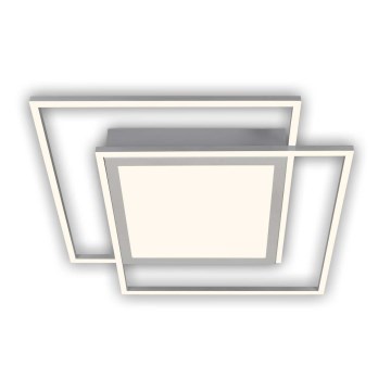 Brilo - LED Ceiling Light 2xLED/16W/230V + LED/19W 51.5x51.5 cm matte chrome