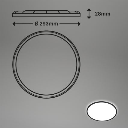 Brilo - LED Ceiling light SLIM LED/18W/230V d. 29,3 cm