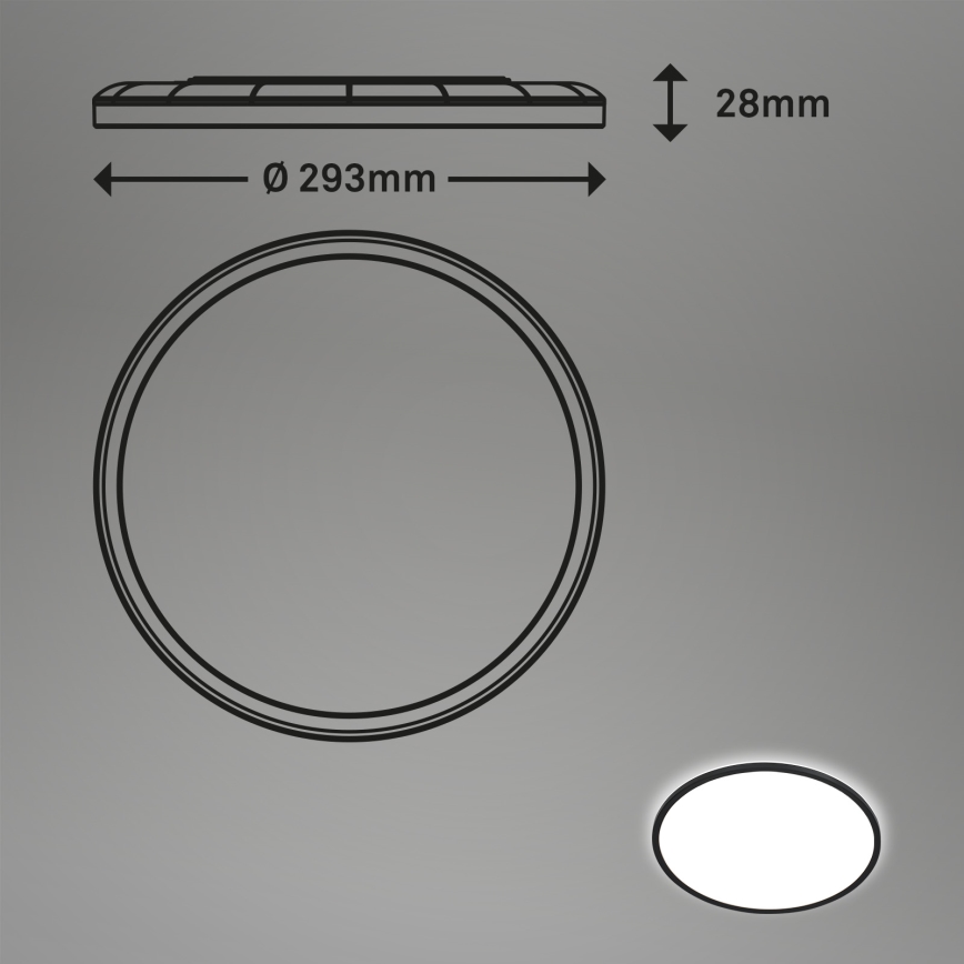 Brilo - LED Ceiling light SLIM LED/18W/230V d. 29,3 cm