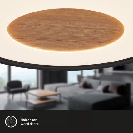 Brilo - LED Ceiling Light SUFIT WOOD LED/18W/230V 3000K Ø 29 cm