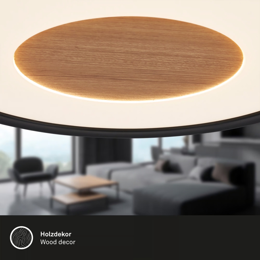 Brilo - LED Ceiling Light SUFIT WOOD LED/18W/230V 3000K Ø 29 cm