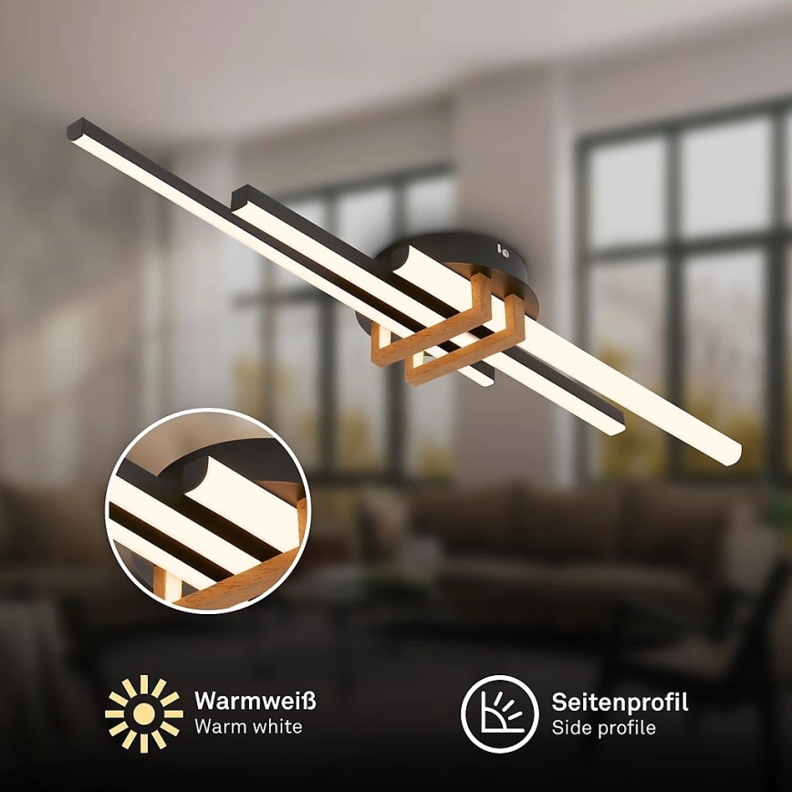 Brilo - LED Ceiling Light TINKA LED/21W/230V 3000K black