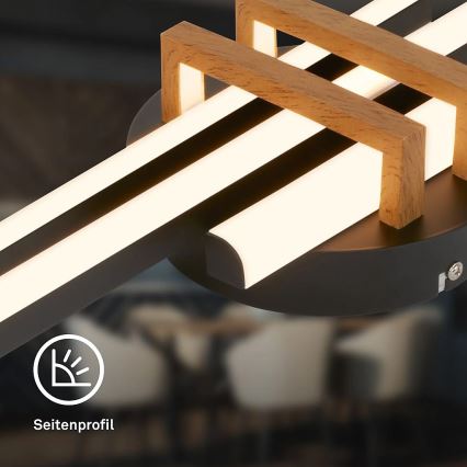 Brilo - LED Ceiling Light TINKA LED/21W/230V 3000K black