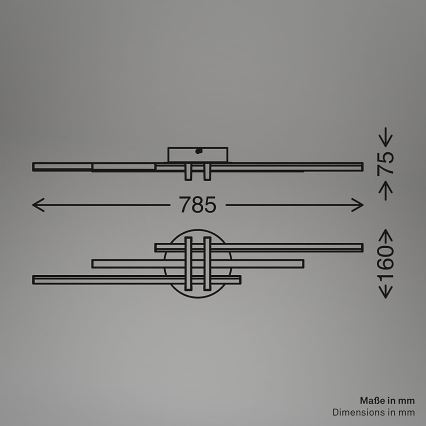 Brilo - LED Ceiling Light TINKA LED/21W/230V 3000K black