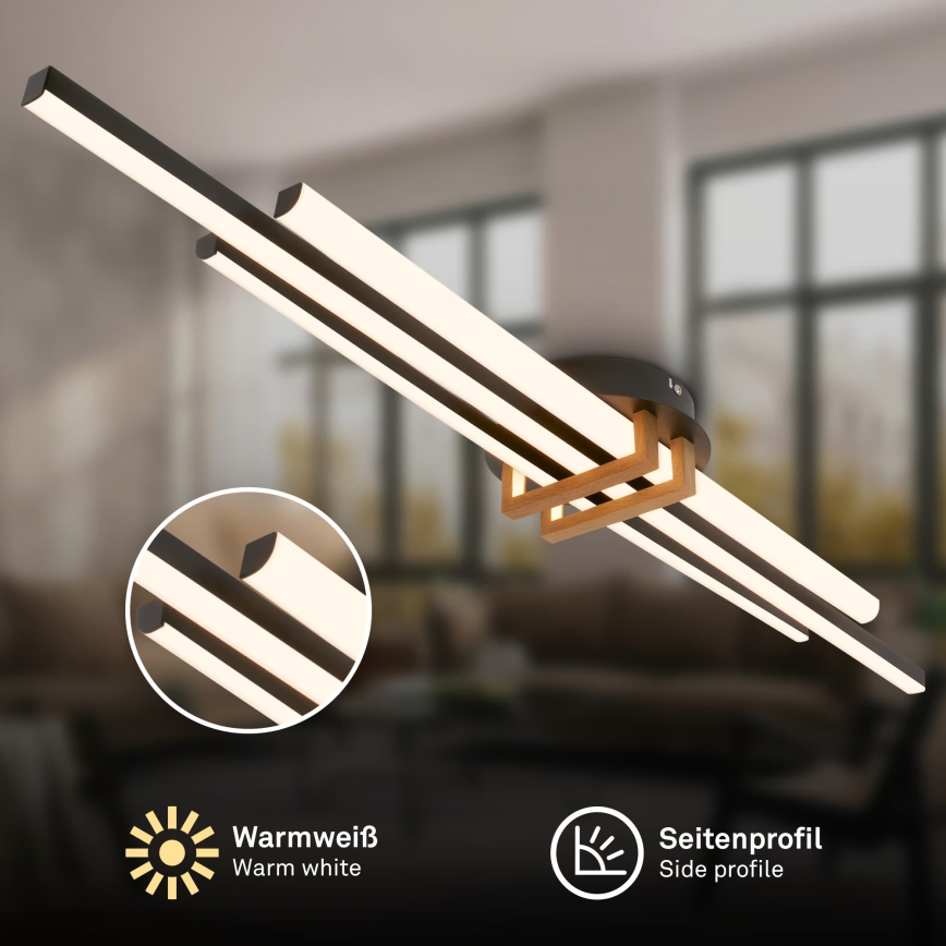 Brilo - LED Ceiling Light TINKA LED/30W/230V 3000K Black