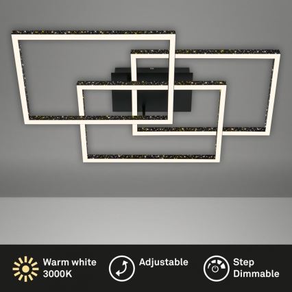Brilo - LED Dimmable ceiling light FRAME LED/57W/230V 3000K black