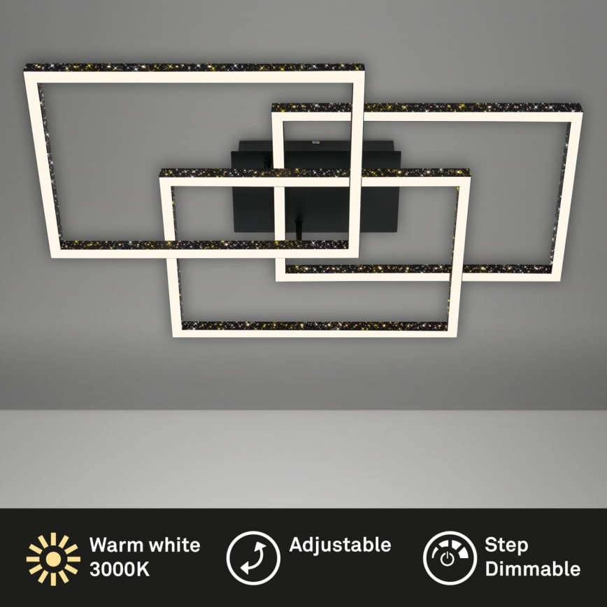 Brilo - LED Dimmable ceiling light FRAME LED/57W/230V 3000K black