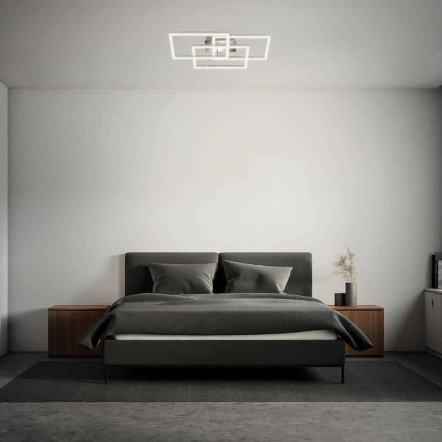 Brilo - LED Dimmable ceiling light FRAME LED/57W/230V 3000K matte chrome