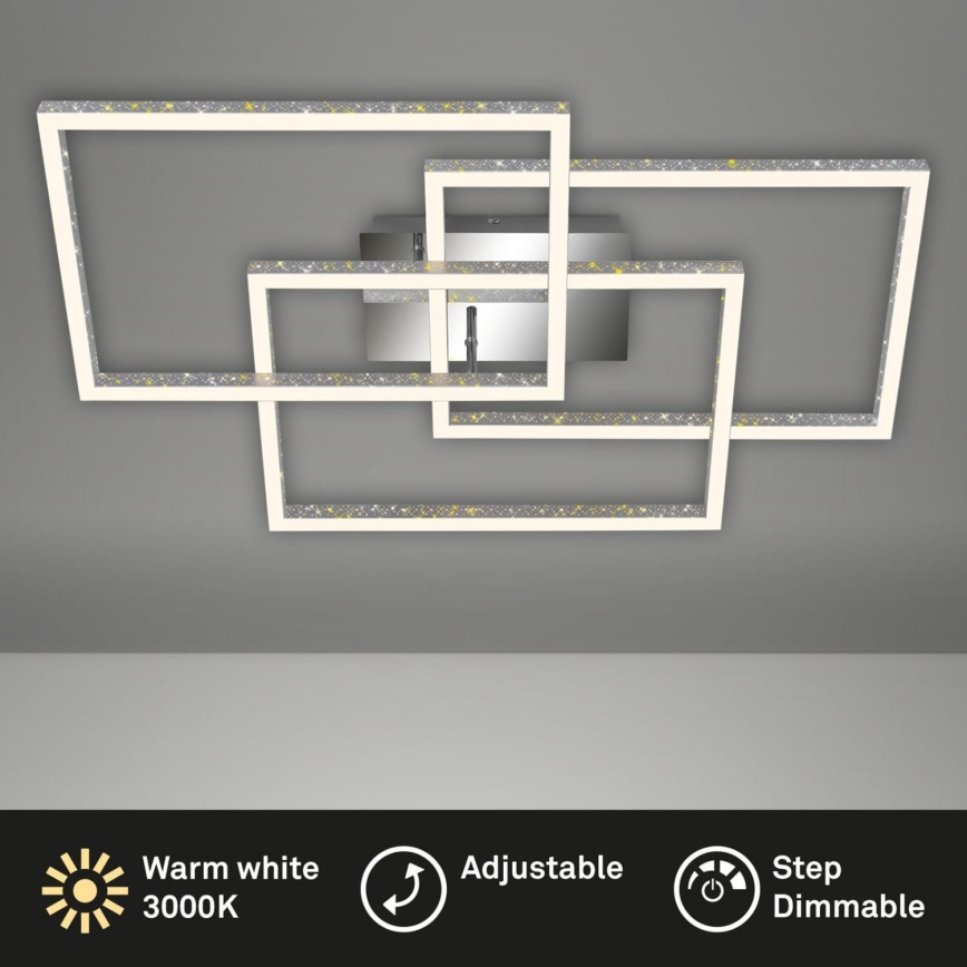 Brilo - LED Dimmable ceiling light FRAME LED/57W/230V 3000K matte chrome