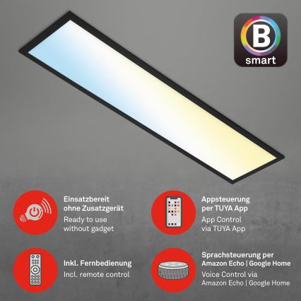 Brilo - LED Dimmable ceiling light PIATTO LED/28W/230V 3000-6500K Wi-Fi Tuya + remote control