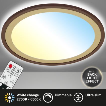 Brilo - LED Dimmable ceiling light SLIM LED/22W/230V 2700-6500K + remote control