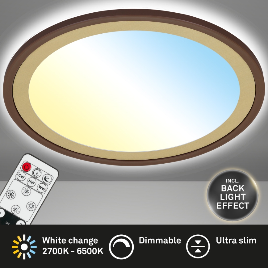 Brilo - LED Dimmable ceiling light SLIM LED/22W/230V 2700-6500K + remote control