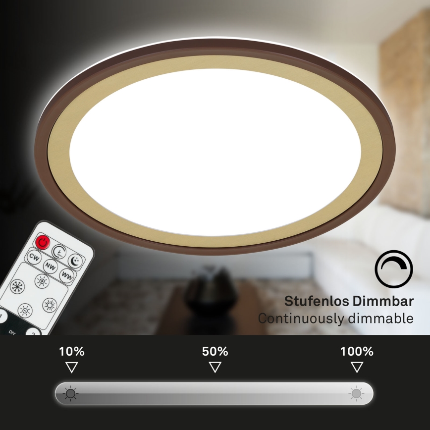 Brilo - LED Dimmable ceiling light SLIM LED/22W/230V 2700-6500K + remote control