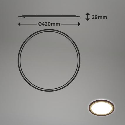 Brilo - LED Dimmable ceiling light SLIM LED/22W/230V 2700-6500K + remote control
