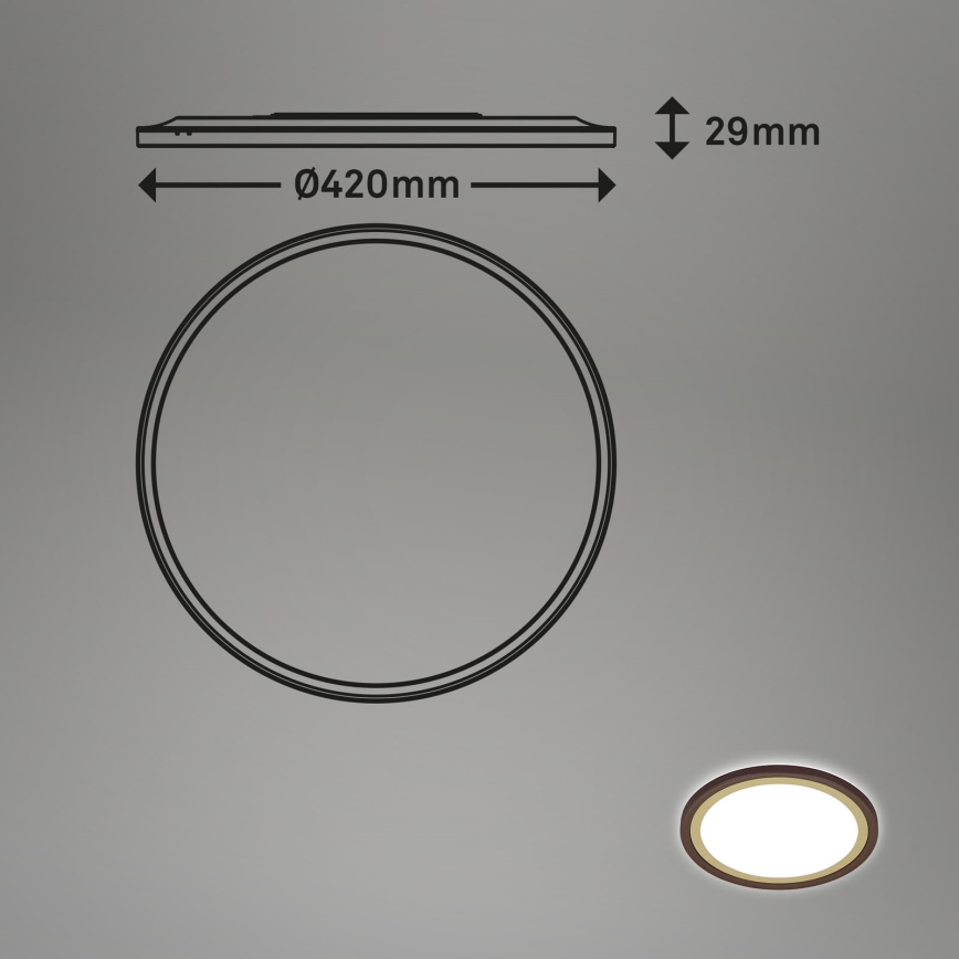Brilo - LED Dimmable ceiling light SLIM LED/22W/230V 2700-6500K + remote control