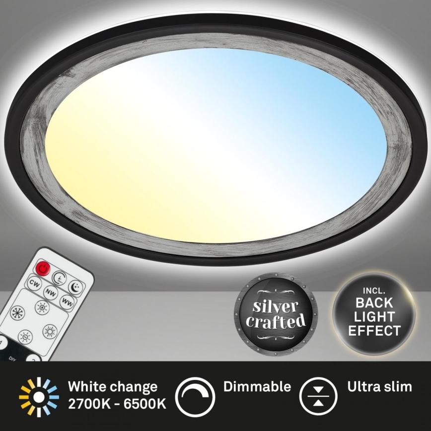 Brilo - LED Dimmable ceiling light SLIM LED/22W/230V 2700-6500K + remote control