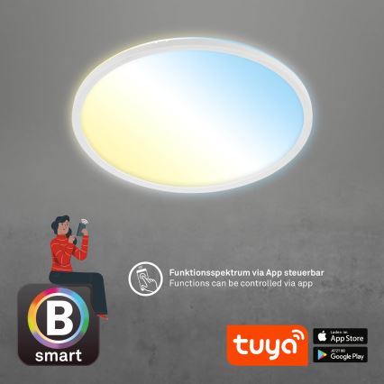 Brilo - LED Dimmable ceiling light SLIM LED/22W/230V 2700-6500K Wi-Fi Tuya + remote control