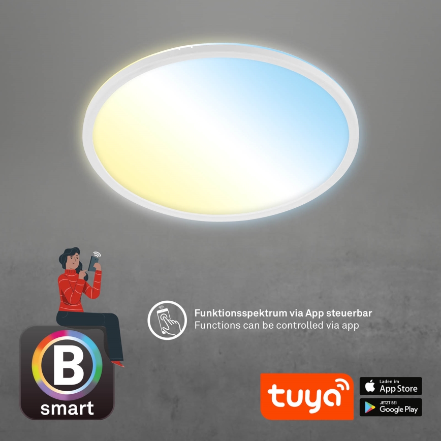 Brilo - LED Dimmable ceiling light SLIM LED/22W/230V 2700-6500K Wi-Fi Tuya + remote control