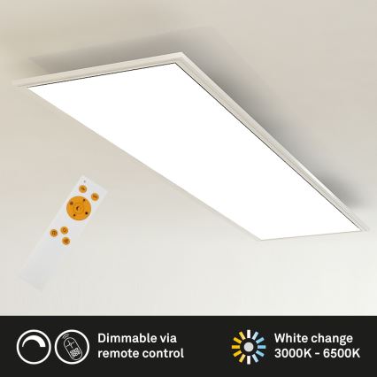 Brilo - LED Dimmable ceiling light SLIM LED/24W/230V 3000-6500K 100x25 cm + remote control