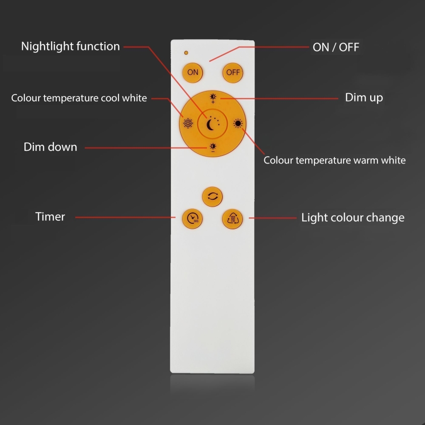 Brilo - LED Dimmable ceiling light SLIM LED/24W/230V 3000-6500K 100x25 cm + remote control