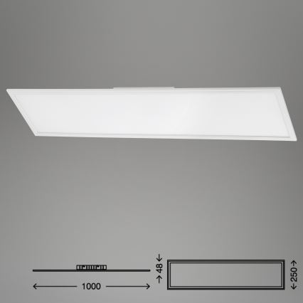 Brilo - LED Dimmable ceiling light SLIM LED/24W/230V 3000-6500K 100x25 cm + remote control