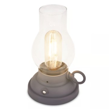 Brilo - LED Dimmable Outdoor Rechargeable Table Lamp KANEA LED/1,5W/5V IP44 1200 mAh Anthracite