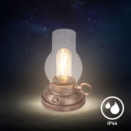 Brilo - Dimmable LED Outdoor Rechargeable Table Lamp KANEA LED/1,5W/5V IP44 1200 mAh Bronze