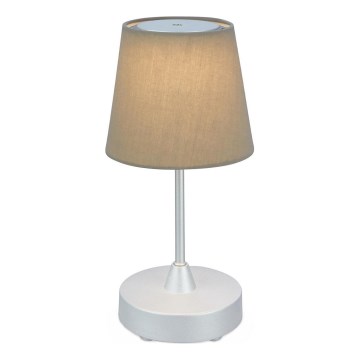 Brilo - LED Dimmable rechargeable outdoor table lamp LED/3W/5V IP44 silver/beige