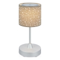 Brilo - LED Dimmable rechargeable outdoor table lamp LOLE LED/3W/5V 2000mAh IP44 silver/beige