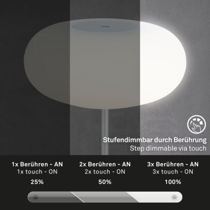 Brilo - LED Dimmable Rechargeable Outdoor Table Lamp OLANA LED/3W/5V IP44