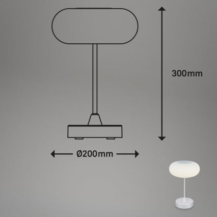 Brilo - LED Dimmable Rechargeable Outdoor Table Lamp OLANA LED/3W/5V IP44