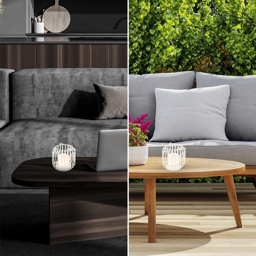 Brilo - LED Dimmable rechargeable outdoor table lamp LED/2W/5V IP44 white