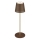 Brilo - LED Dimmable Rechargeable Touch-Control Outdoor Table Lamp KIKI LED/2.6W/5V IP44 2600 mAh Brown