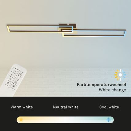 Brilo - LED Dimmable surface-mounted chandelier FRAME 2xLED/20W/230V 2700-5000K + remote control