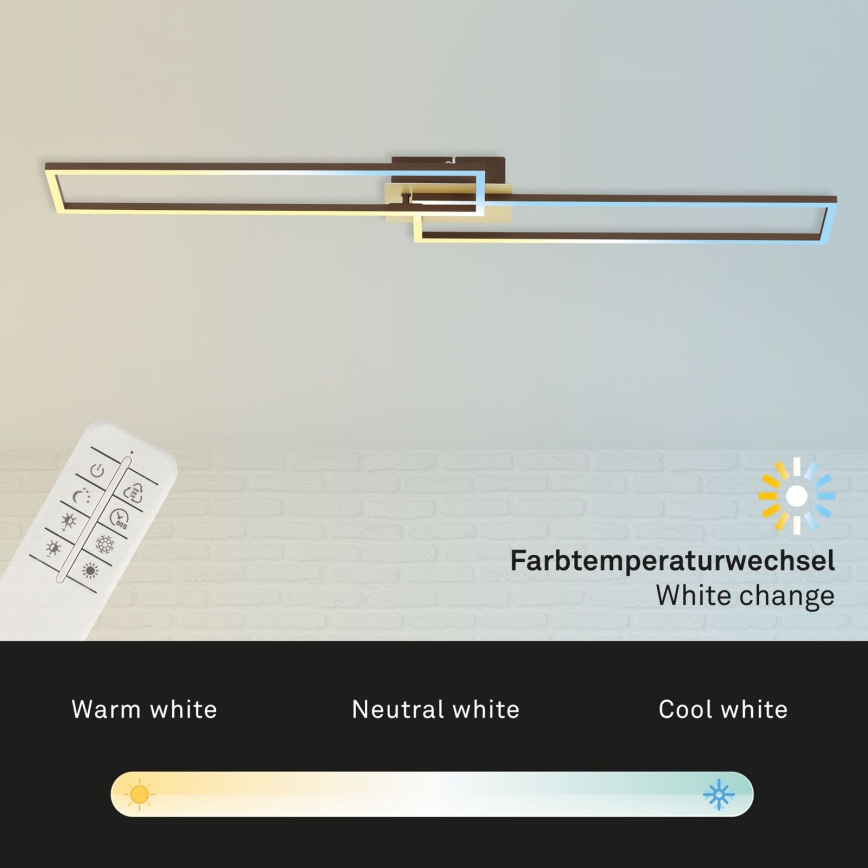 Brilo - LED Dimmable surface-mounted chandelier FRAME 2xLED/20W/230V 2700-5000K + remote control