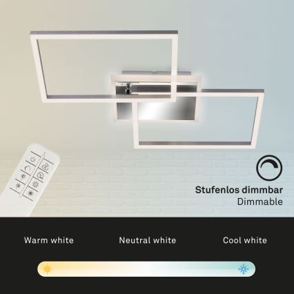 Brilo - LED Dimmable surface-mounted chandelier FRAME 2xLED/20W/230V 2700-6500K + remote control