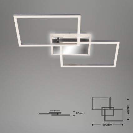 Brilo - LED Dimmable surface-mounted chandelier FRAME 2xLED/20W/230V 2700-6500K + remote control