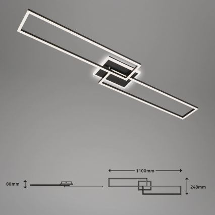 Brilo - LED Dimmable surface-mounted chandelier FRAME 2xLED/20W/230V 2700-6500K + remote control
