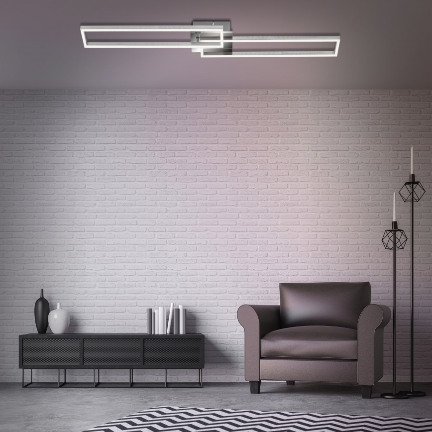 Brilo - LED Dimmable surface-mounted chandelier FRAME 2xLED/20W/230V 2700-5000K + remote control
