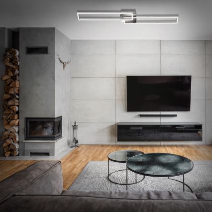 Brilo - LED Dimmable surface-mounted chandelier FRAME 2xLED/20W/230V 2700-5000K + remote control