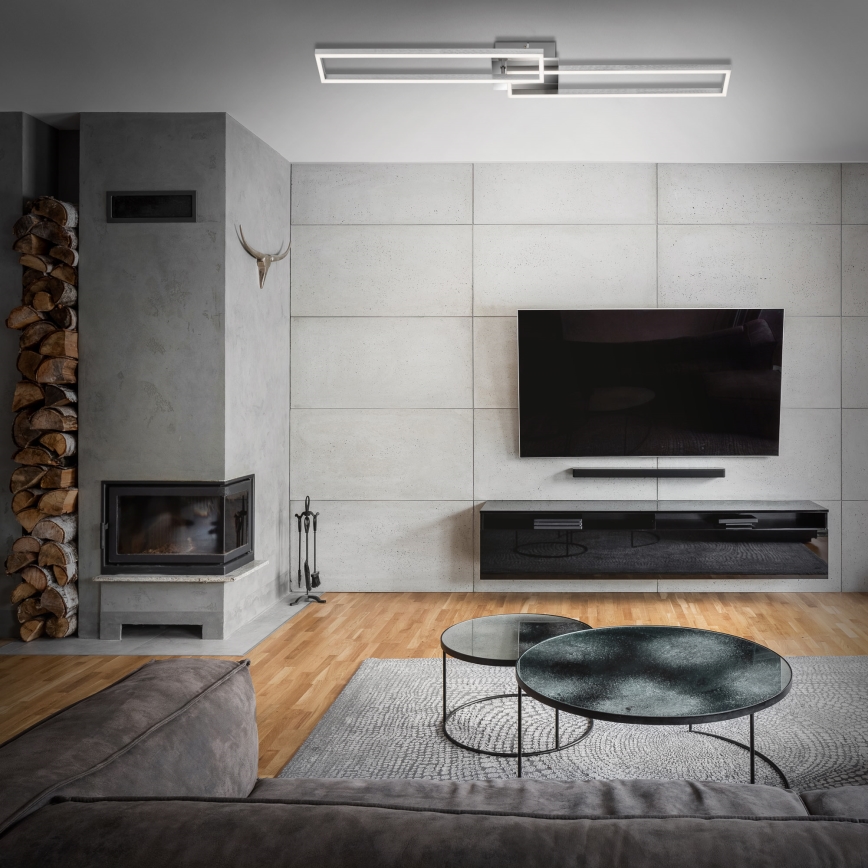 Brilo - LED Dimmable surface-mounted chandelier FRAME 2xLED/20W/230V 2700-5000K + remote control