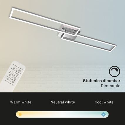 Brilo - LED Dimmable surface-mounted chandelier FRAME 2xLED/20W/230V 2700-5000K + remote control