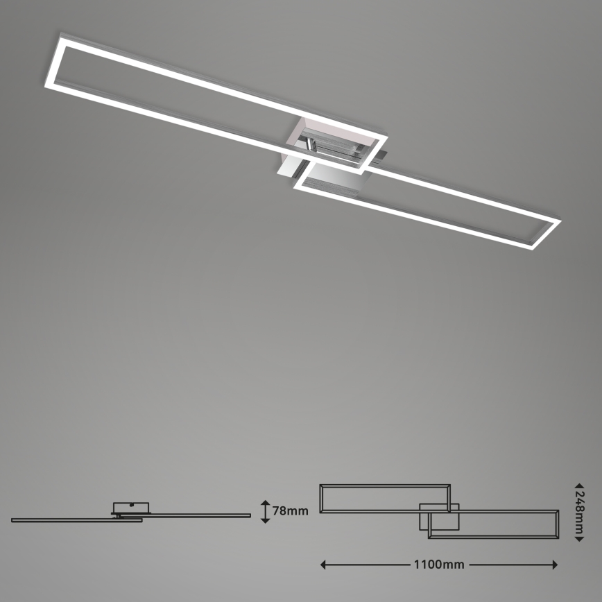 Brilo - LED Dimmable surface-mounted chandelier FRAME 2xLED/20W/230V 2700-5000K + remote control