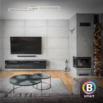 Brilo - LED Dimmable surface-mounted chandelier FRAME 2xLED/20W/230V 2700-6500K Wi-Fi Tuya + remote control